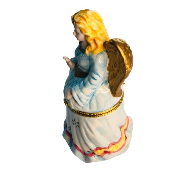 Angel Trinket box Home Decor Vintage Collectible Figurine 8" H - Picture 4 of 12
